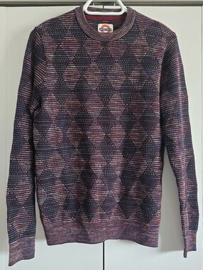 Gemometic Argyle Knit Crew Neck Pullover - Jermyn Bond